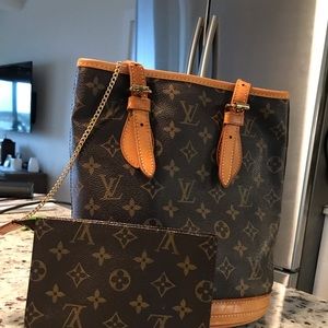 Louis Vuitton PM Bucket with pouch.